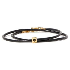 KATE SPADE • Black Wrapped Up Wrap Layered Bracelet